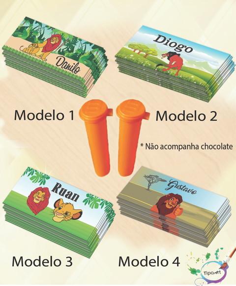 Rotulo Chocolate(confete)-rei Leão