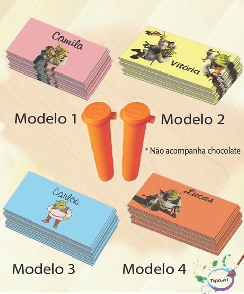 Rotulo Chocolate(confete)-shrek