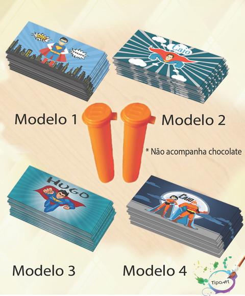 Rotulo Chocolate(confete)-super Heroi