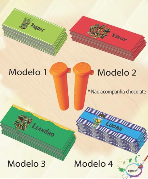 Rotulo Chocolate(confete)-tartaruga Ninja