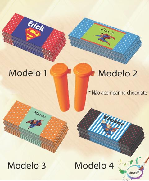 Rotulo Chocolate(confete)-super Homem
