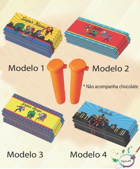 Rotulo Chocolate(confete)-vingadores