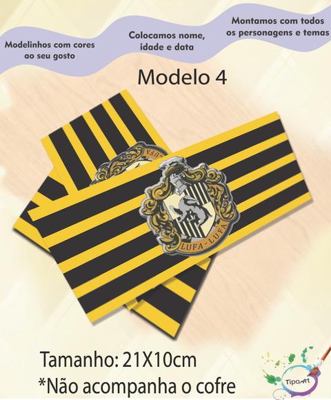 Rotulo Cofre -brasões Hogwarts