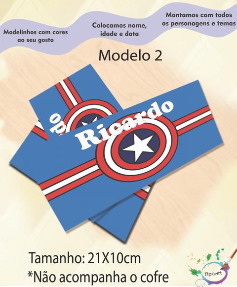 Rotulo Cofre -capitão America