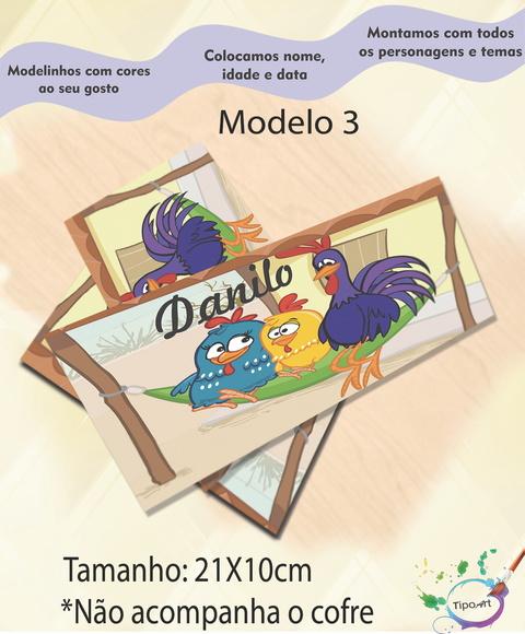 Rotulo Cofre -galinha Pintadinha