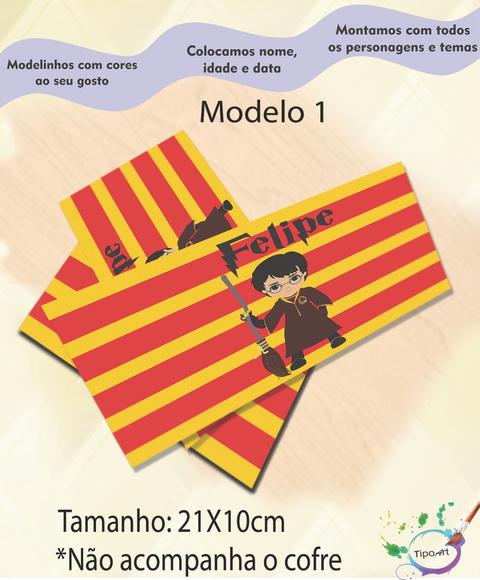 Rotulo Cofre -harry Potter-modelo 1
