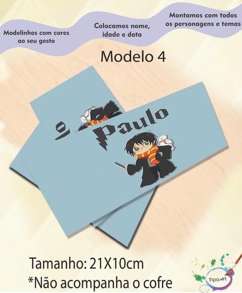 Rotulo Cofre -harry Potter-modelo 1