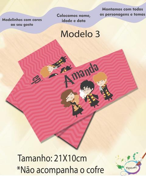 Rotulo Cofre -harry Potter-modelo 1
