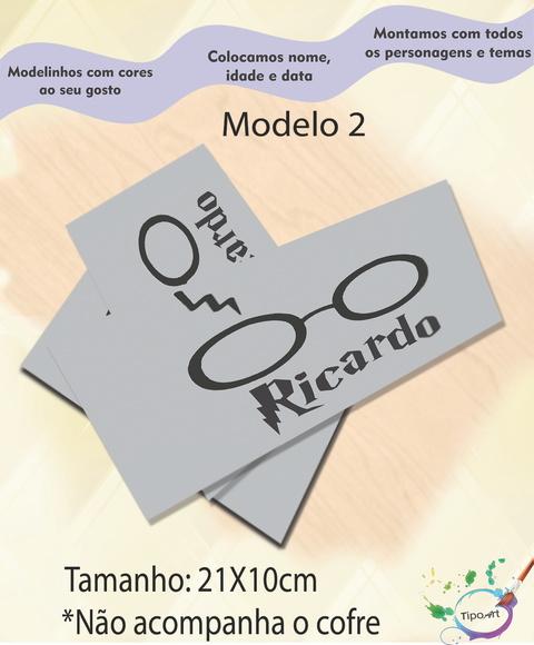 Rotulo Cofre -harry Potter-modelo 1