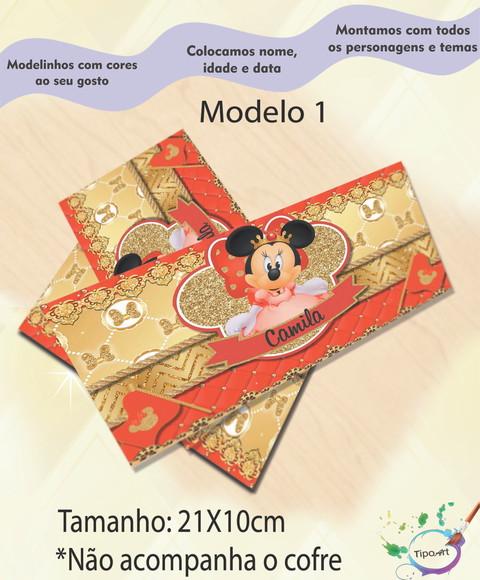 Rotulo Cofre -minnie Realeza