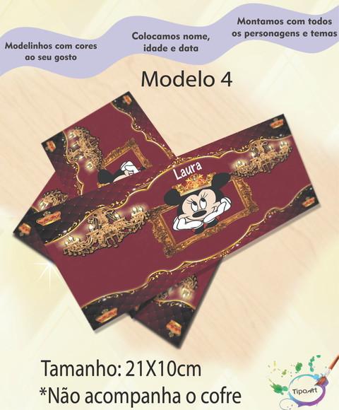 Rotulo Cofre -minnie Realeza