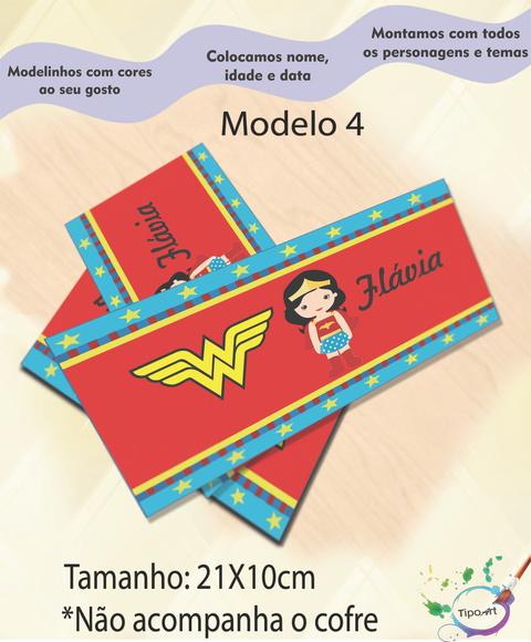 Rotulo Cofre -mulher Maravilha