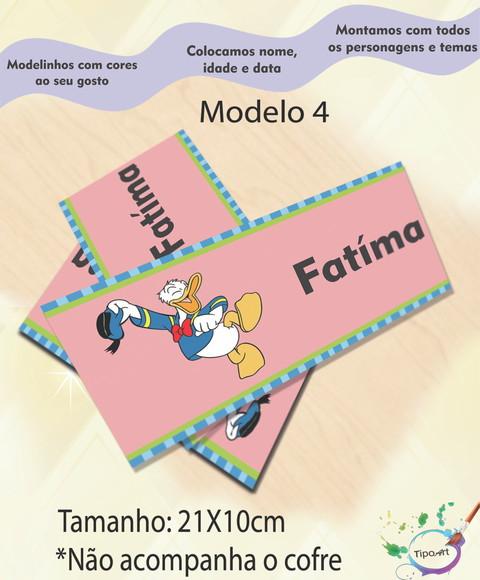 Rotulo Cofre -pato Donald
