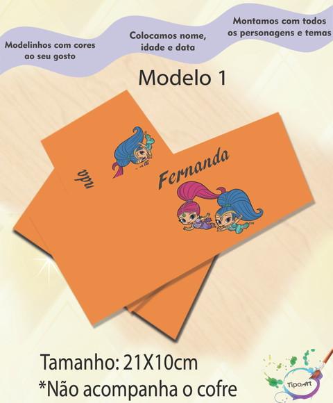 Rotulo Cofre -shimmer Shine