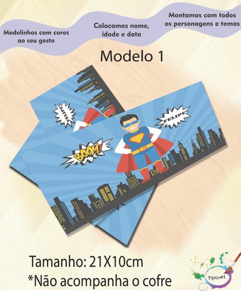 Rotulo Cofre -super Heroi
