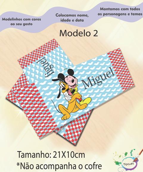 Rotulo Cofre -turma do Mickey