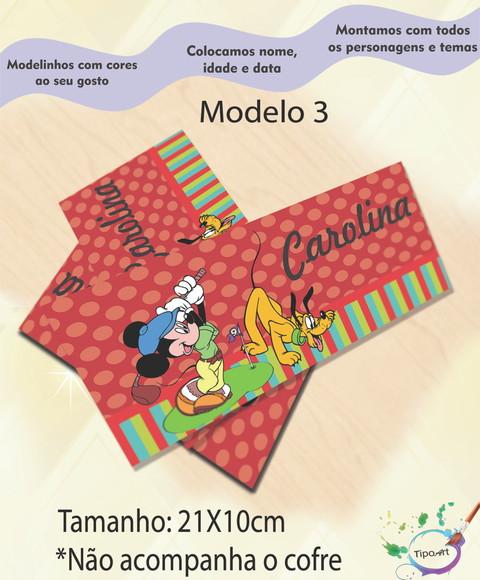 Rotulo Cofre -turma do Mickey