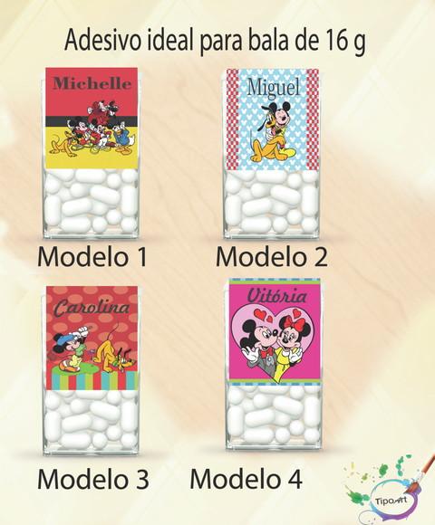 Rotulo de Bala -turma do Mickey