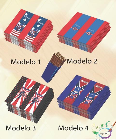 Rotulo de Chocolate-capitão America