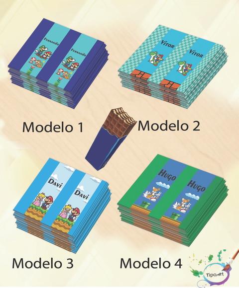 Rotulo de Chocolate-mario Bros