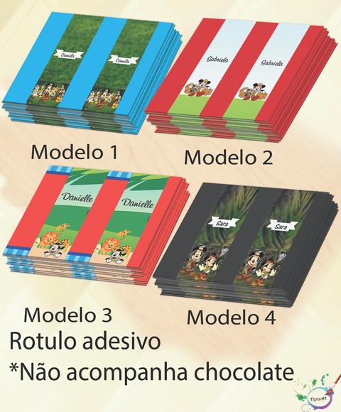 Rotulo de Chocolate-mickey Safari