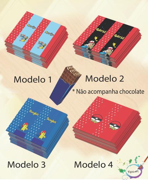 Rotulo de Chocolate-pokemon