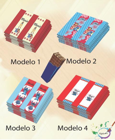 Rotulo de Chocolate-stitch e Lilo