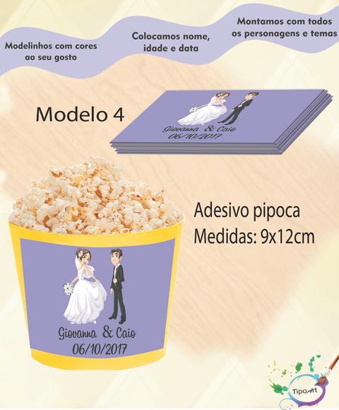Rótulo p/ Balde de Pipoca-casal