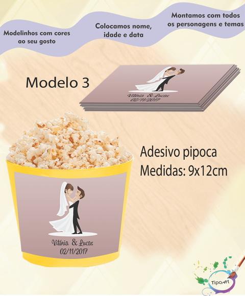 Rótulo p/ Balde de Pipoca-casal