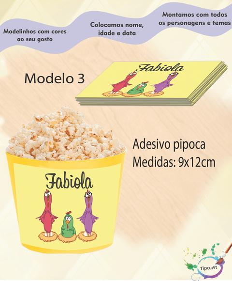 Rótulo p/ Balde de Pipoca-galinha