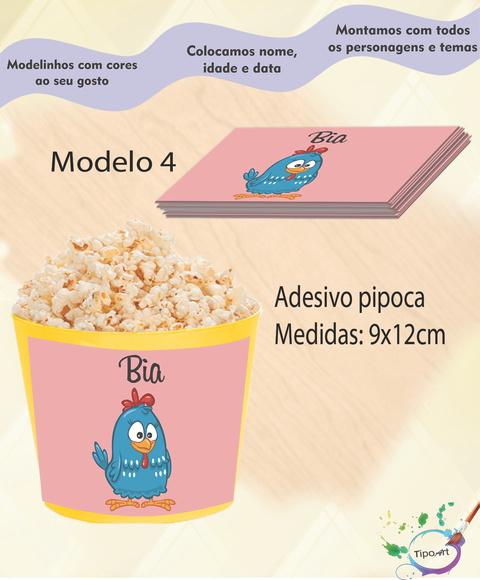 Rótulo p/ Balde de Pipoca-galinha