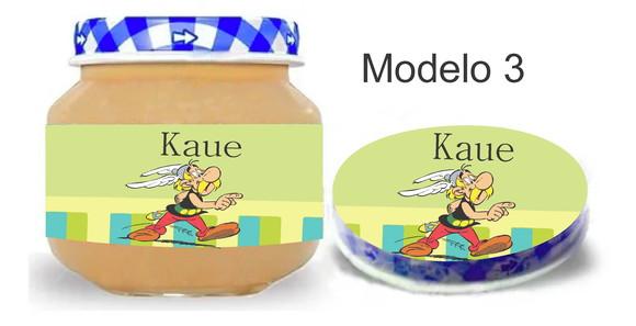 Rótulo Papinha + Adesivo Tampa -asterix