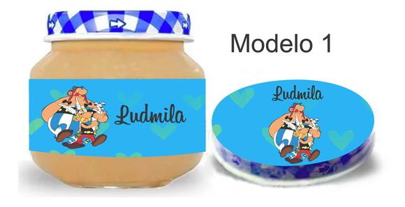 Rótulo Papinha + Adesivo Tampa -asterix