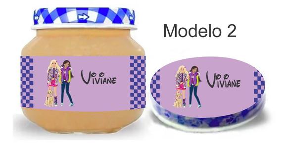 Rótulo Papinha + Adesivo Tampa -barbie