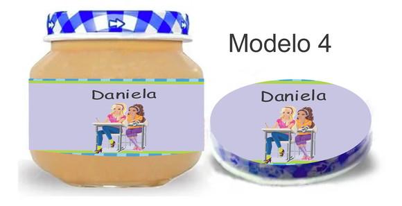 Rótulo Papinha + Adesivo Tampa -barbie