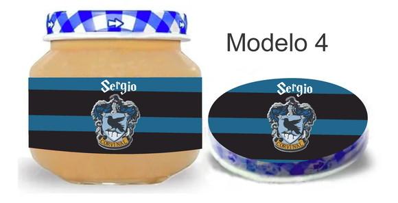 Rótulo Papinha + Adesivo Tampa -brasões Hogwarts