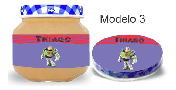Rótulo Papinha + Adesivo Tampa -buzz Lightyear