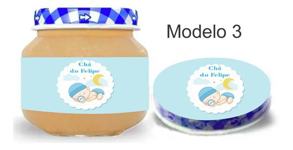 Rótulo Papinha + Adesivo Tampa -chá de Bebê