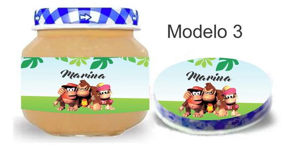Rótulo Papinha + Adesivo Tampa -donkey Kong