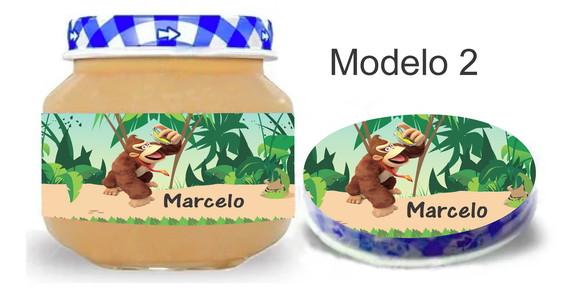 Rótulo Papinha + Adesivo Tampa -donkey Kong