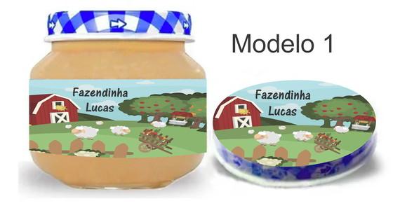 Rótulo Papinha + Adesivo Tampa -fazendinha