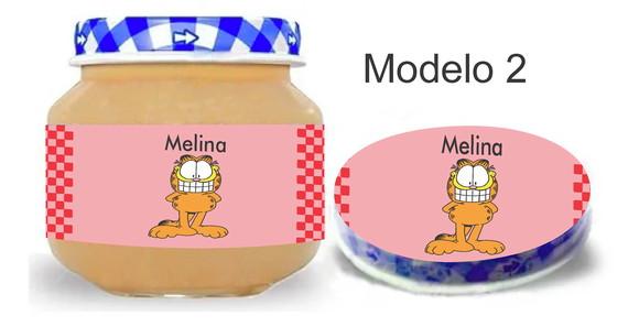 Rótulo Papinha + Adesivo Tampa -garfield