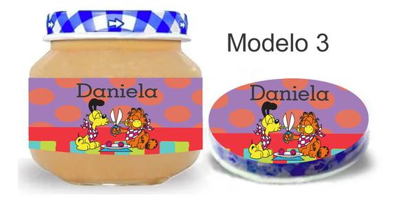 Rótulo Papinha + Adesivo Tampa -garfield