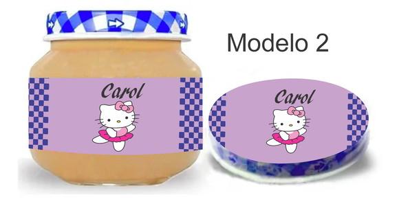 Rótulo Papinha + Adesivo Tampa -hello Kitty