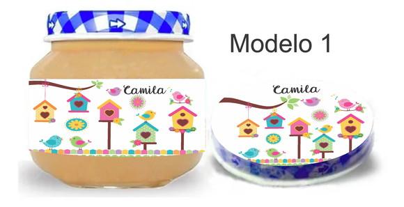 Rótulo Papinha + Adesivo Tampa -jardim Encantado