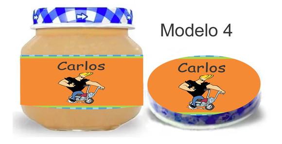 Rótulo Papinha + Adesivo Tampa -johnny Bravo