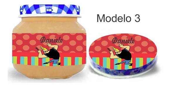 Rótulo Papinha + Adesivo Tampa -johnny Bravo