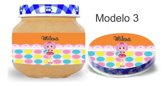 Rótulo Papinha + Adesivo Tampa -lalaloopsy