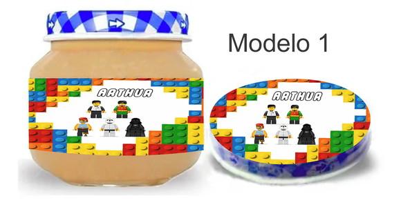 Rótulo Papinha + Adesivo Tampa -lego