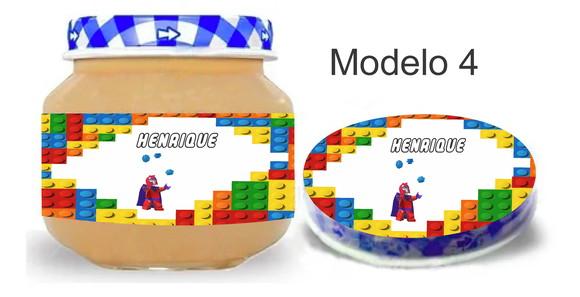 Rótulo Papinha + Adesivo Tampa -lego
